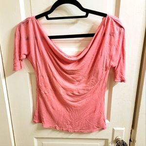 Lux Peach Sheer Top, Size Small